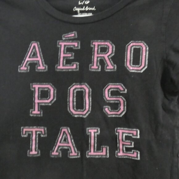 AEROPOSTALE - Original Brand | large | Black Short Sleeve Tee - T-Shirt - Picture 3 of 13